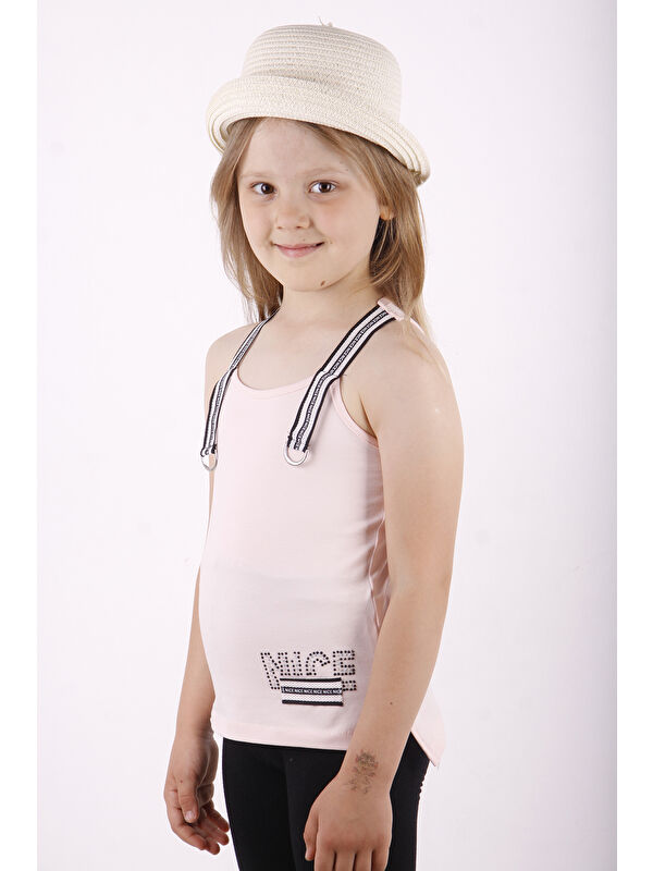 Toontoykids Kız Çocuk Omuz Şerit Aksesuarlı Atlet