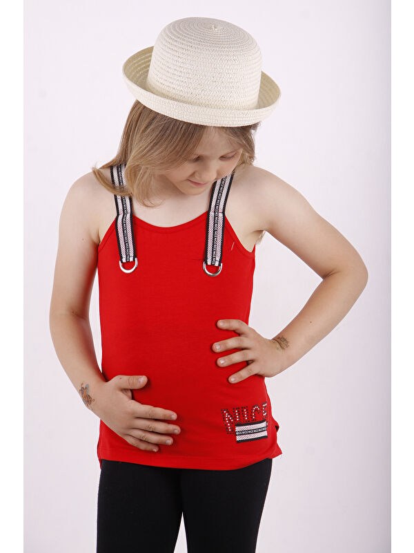 Toontoykids Kız Çocuk Omuz Şerit Aksesuarlı Atlet