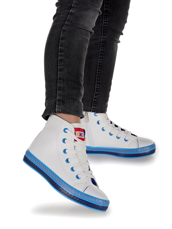 Pant Günlük Bağcıklı Fermuarlı Erkek Çocuk Bot Sneaker Ayakkabı - Görsel 4