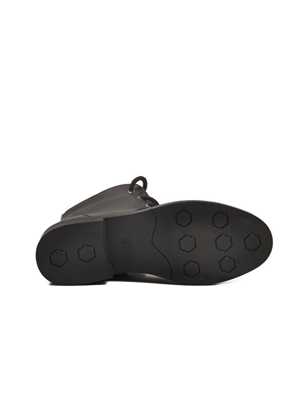 Siyah Bağcıklı Fermuarlı Kaymaz Kadın Bot 284098 Z - Görsel 6