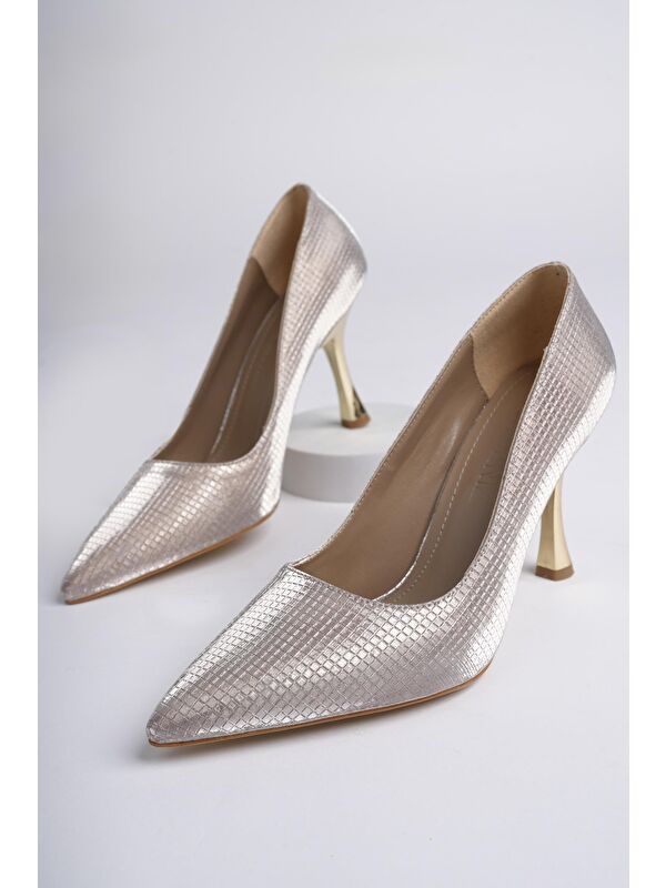 YOWEL Sivri Burun Kadın Topuklu Stiletto Ayakkabı - Görsel 3