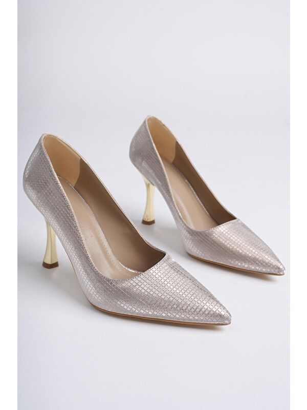 YOWEL Sivri Burun Kadın Topuklu Stiletto Ayakkabı - Görsel 4