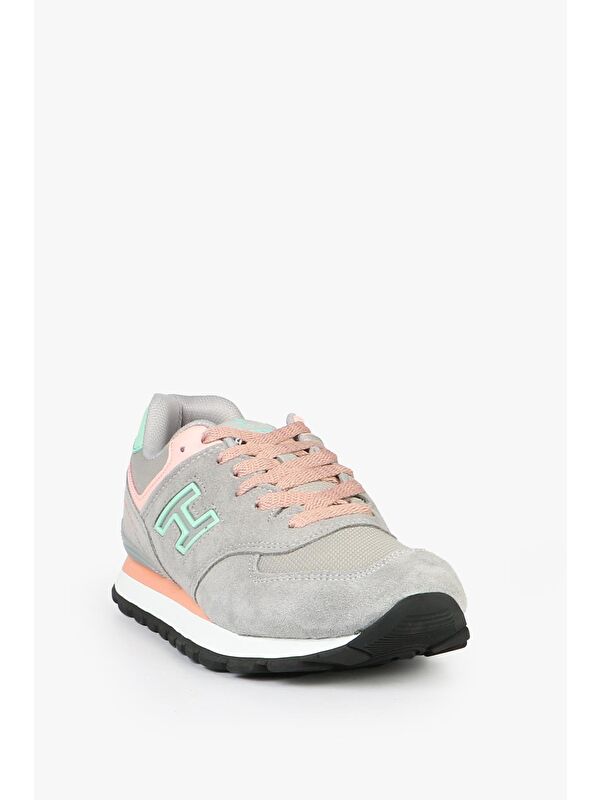 Chile Hakiki Deri Gri Somon Kadın Spor Ayakkabı - Görsel 3