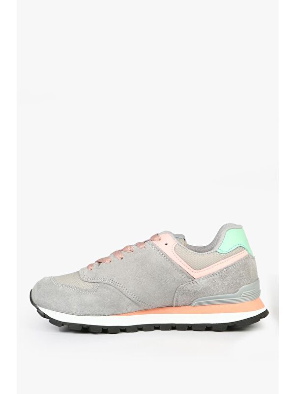 Chile Hakiki Deri Gri Somon Kadın Spor Ayakkabı - Görsel 4