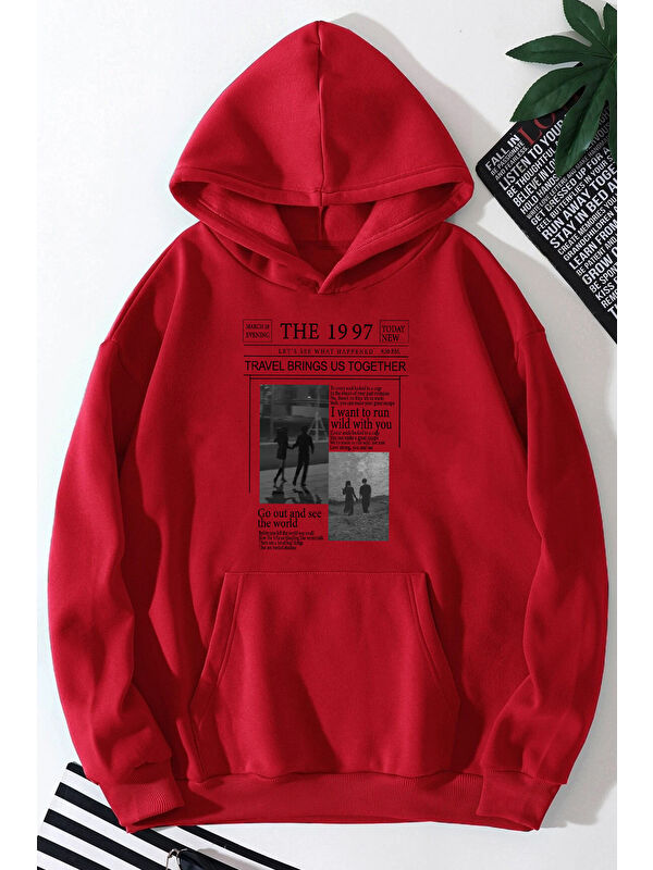 uyguntarz Unisex The 1997 Travel Baskılı Sweatshirt