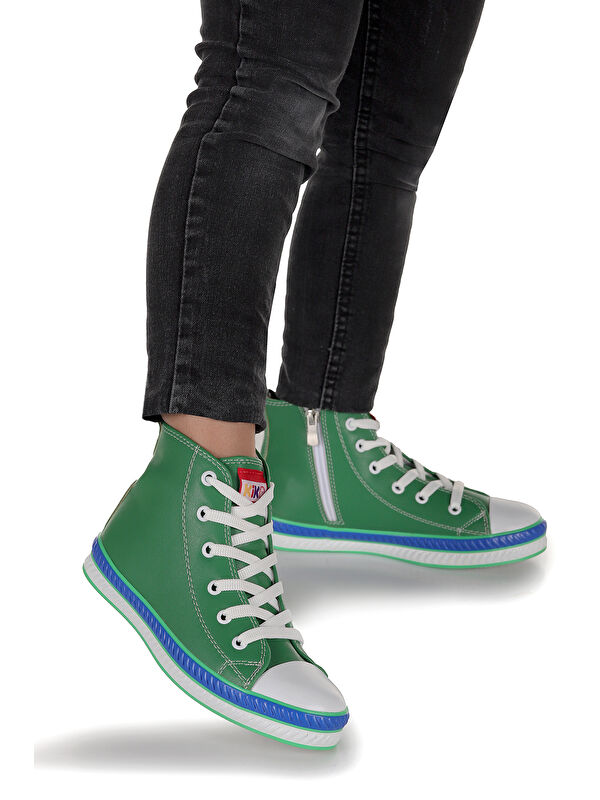 Pant Günlük Bağcıklı Fermuarlı Erkek Çocuk Bot Sneaker Ayakkabı - Görsel 4