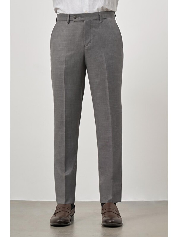 İMZA Koyu Füme Yandan Cepli Slim Fit Classic Erkek Pantolon 1003245152