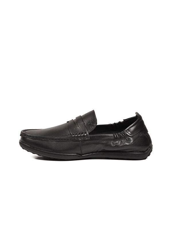 Voyager Erkek Hakiki Deri Loafer Mokasen Ayakkabı Hafızalı Taban Hafif Smart Casual Siyah M420 M
