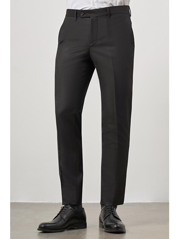 İMZA Siyah Yandan Cepli Slim Fit Classic Erkek Pantolon 1003245152