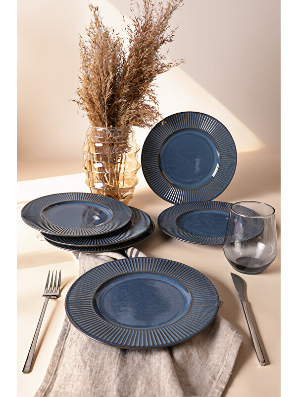 Keramika Lapis Myra Pasta Tabağı 22 Cm 6 Adet