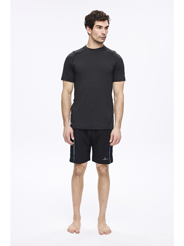 Haşema Spor Kesim Siyah Erkek Kısa Havuz Ve Deniz Şortu 5037