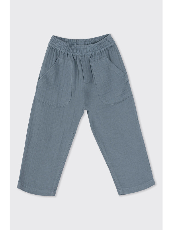 Panço Erkek Bebek Beli Lastikli Müslin Pantolon