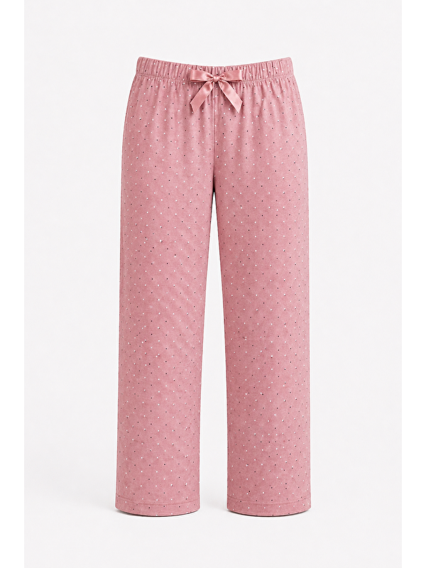 Formo Kadın Desenli Viskon Düz Paça Pijama Altı