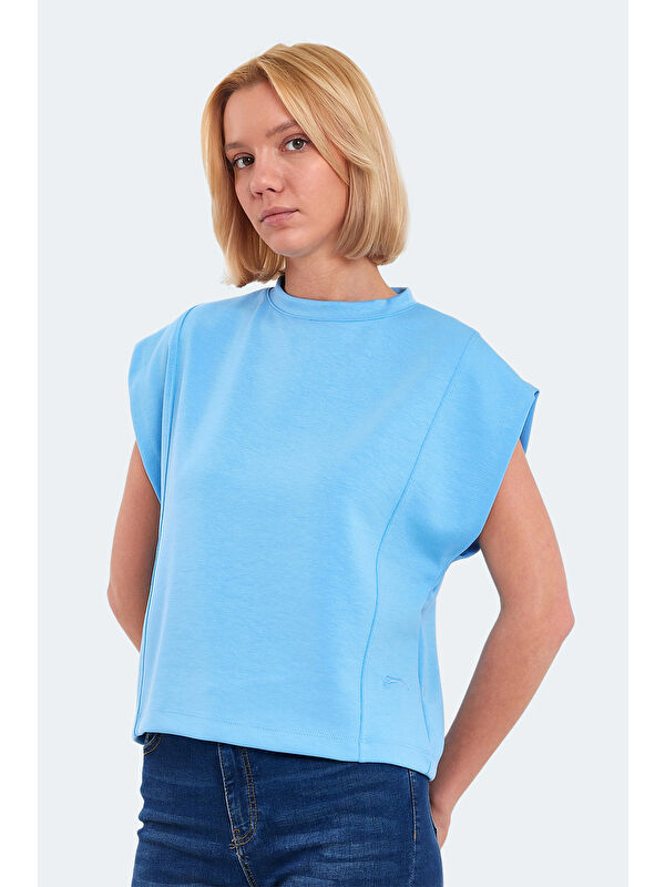SLAZENGER VINCENZA Kadın Mavi Tişört