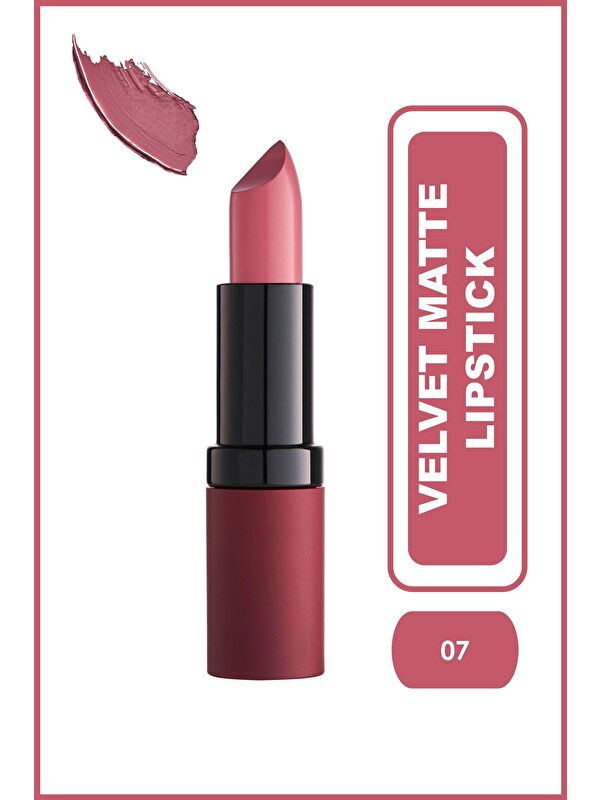 GOLDEN ROSE Velvet Matte Lipstick No:07 Rose Bud - Mat Ruj