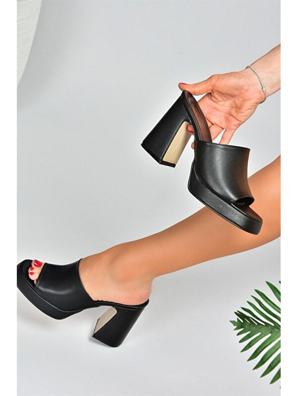 M404100409 Siyah Kadın Terlik - Görsel 3