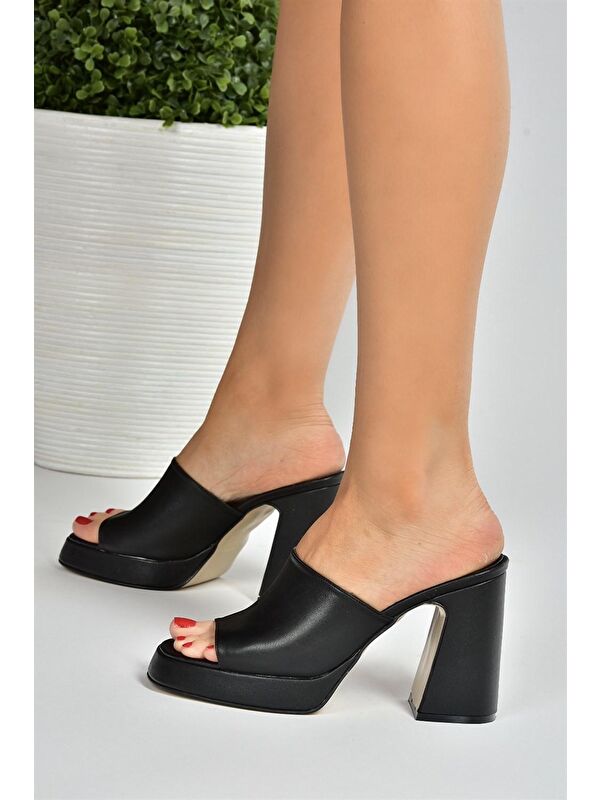 M404100409 Siyah Kadın Terlik - Görsel 4