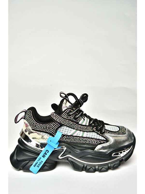 U3801413 Siyah Kadın Sneakers - Görsel 3