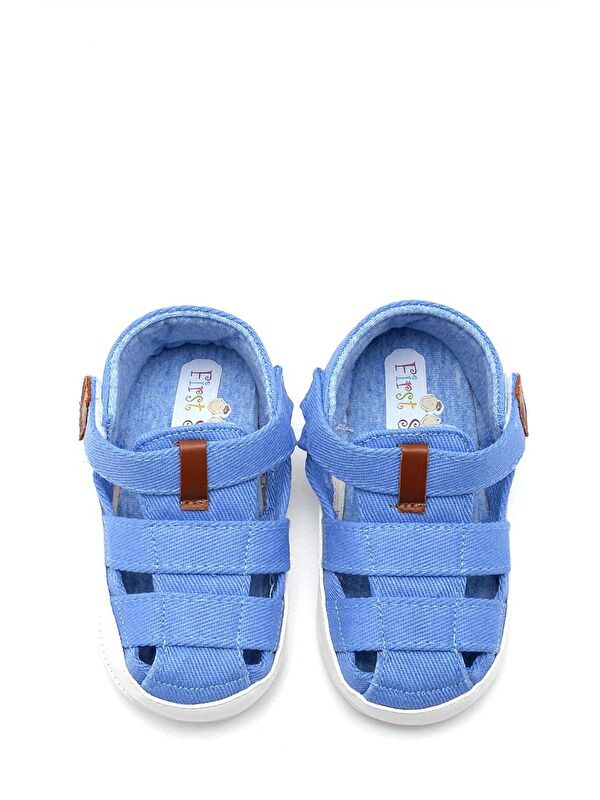 Mavi Bebek Cırt Cırtlı Sandalet Patik - Görsel 3