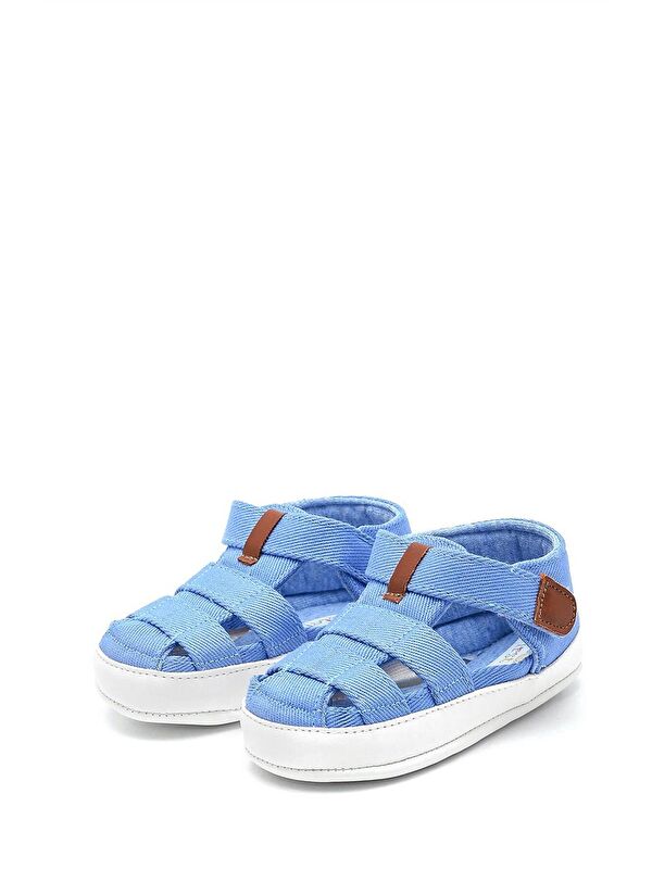 Mavi Bebek Cırt Cırtlı Sandalet Patik - Görsel 4
