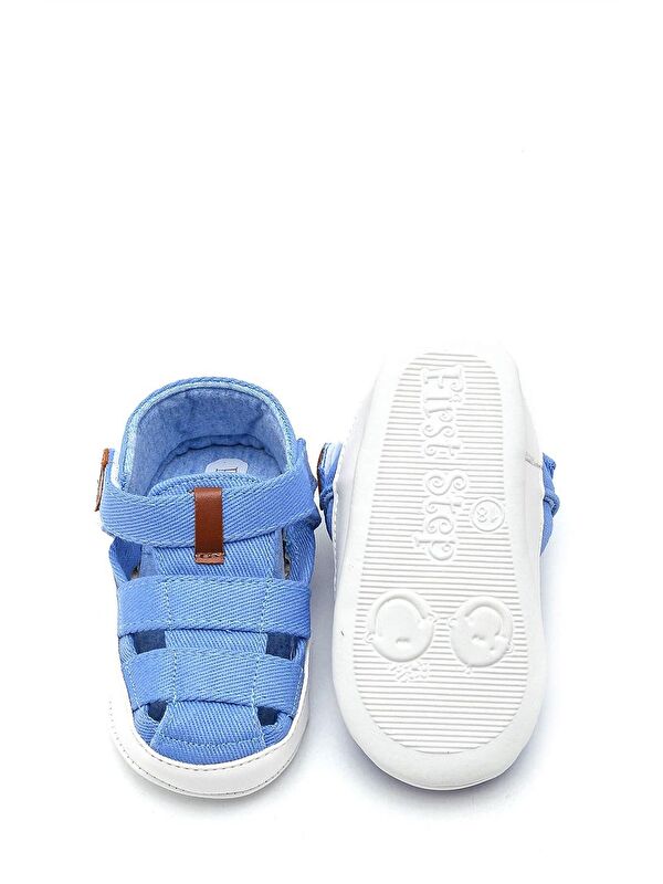 Mavi Bebek Cırt Cırtlı Sandalet Patik - Görsel 6