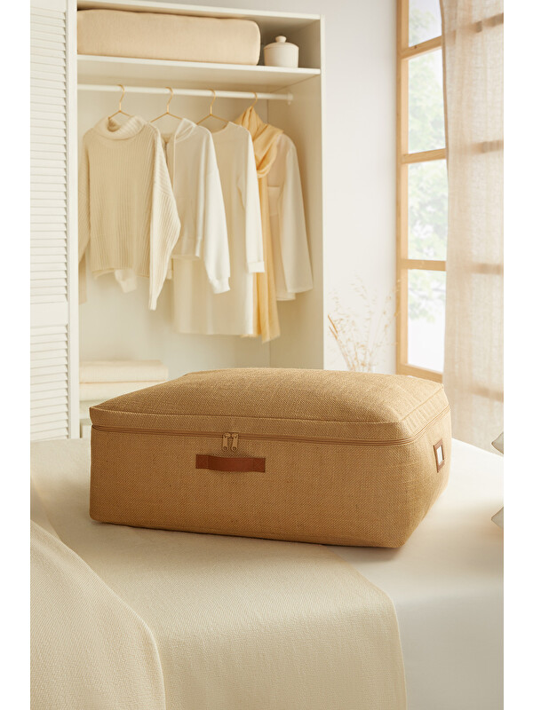 Ocean Home Textile Büyük Boy Jüt Baza Altı Hurç 62 x 46 x 22 cm