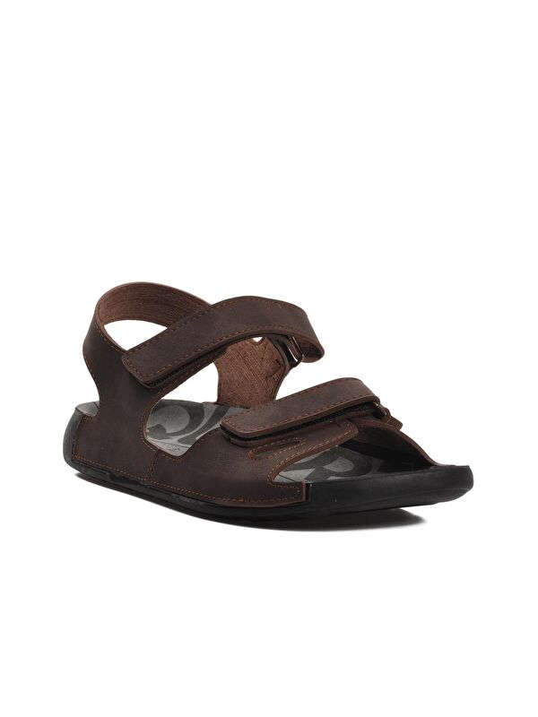 66.006 Kahve Erkek Sandalet - Görsel 4