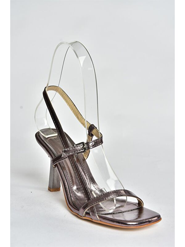 P5188703 Antrasit Kadın Topuklu Ayakkabı - Görsel 3