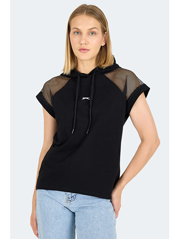 SLAZENGER VANKA Kadın Siyah Tişört