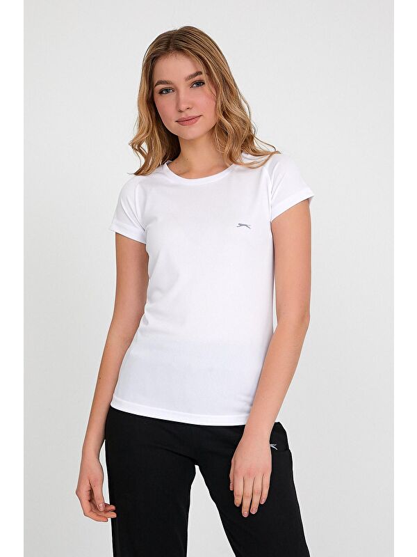 SLAZENGER RELAX Kadın T-Shirt Beyaz
