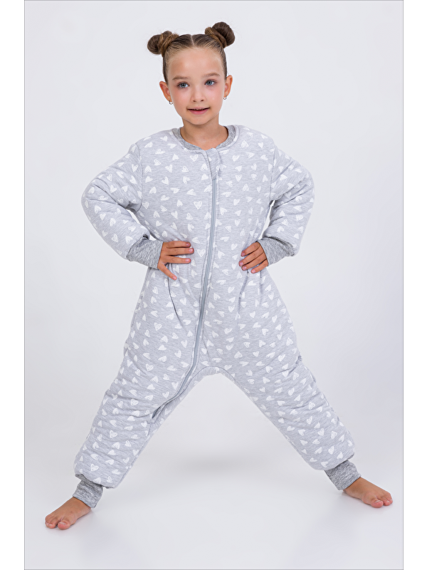 Cantoy Kız Erkek Çocuk Kalın Elyaf Dolgulu Premium Kalite 2.5 Tog Desenli Uyku Tulumu