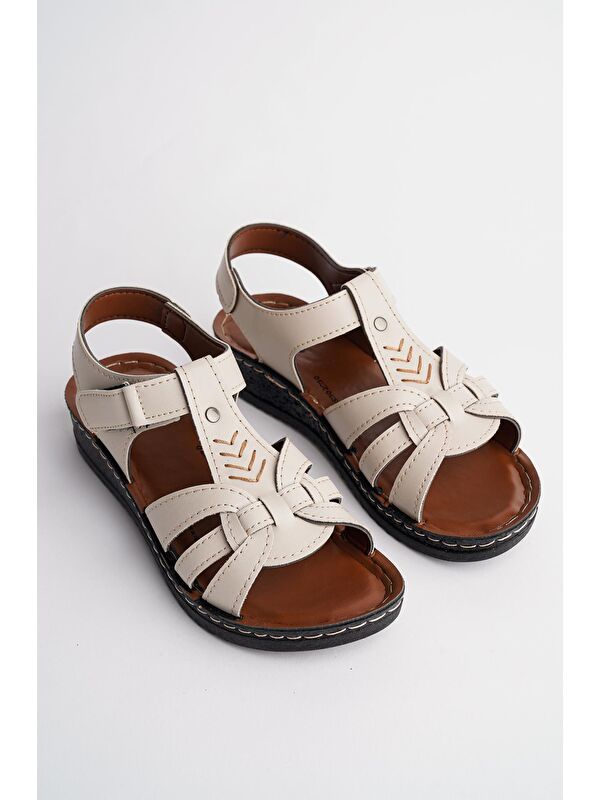 Kadın Günlük Ortopedik Kaymaz Taban Rahat Sandalet - Görsel 6