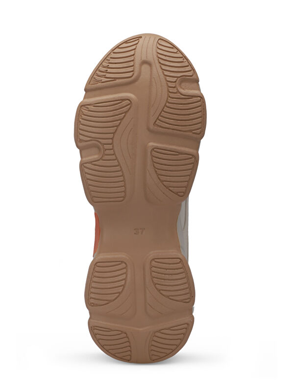 ZUSA Kadın Sneaker Ayakkabı Bej / Kahve - Görsel 8