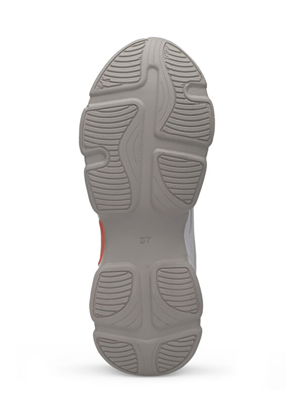 ZUSA Kadın Sneaker Ayakkabı Beyaz / Turuncu - Görsel 8