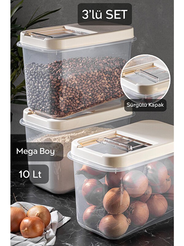 Meleni Home 3'lü Saklama Kabı 10 l