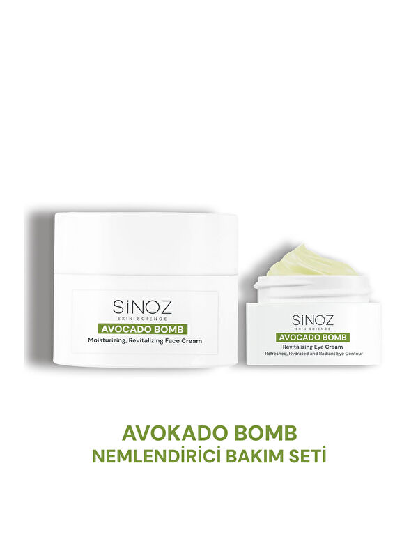 Sinoz Avokado Bomb Yoğun Nemlendirici Yüz Kremi & Göz Kremi 2'li Bakım Seti