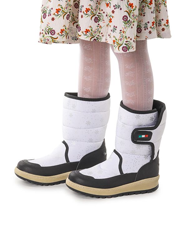 Lp 708090 Kar Desenli Cırtlı Kız Çocuk Kar Bot Ayakkabı - Görsel 3