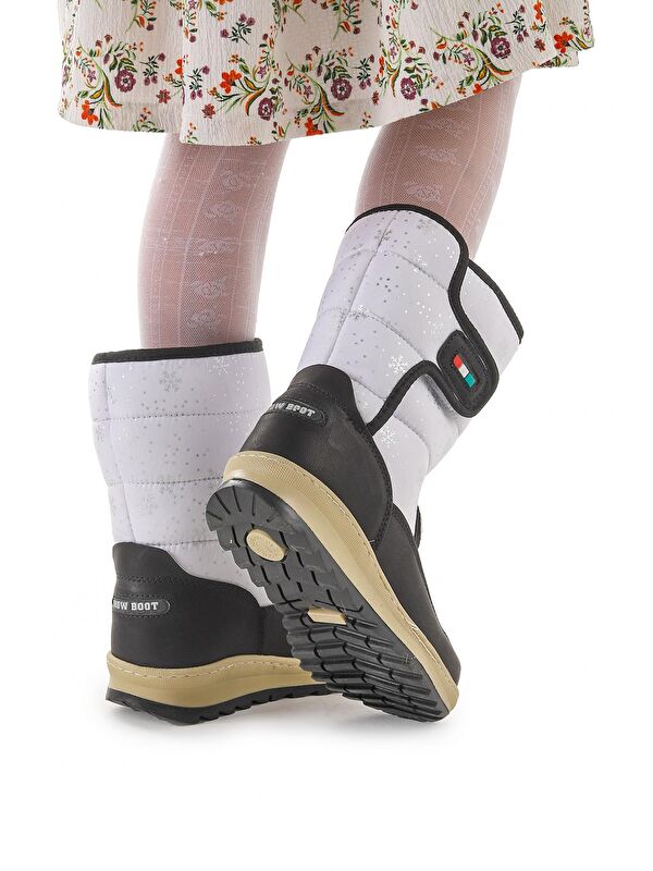 Lp 708090 Kar Desenli Cırtlı Kız Çocuk Kar Bot Ayakkabı - Görsel 4