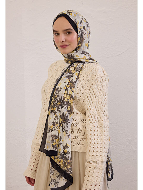 Fresh Scarfs Emmett Desen Rami Şal Siyah
