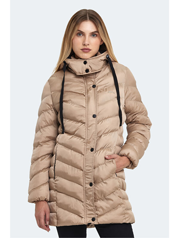 SLAZENGER GWEN Kadın Şişme Mont Vizon
