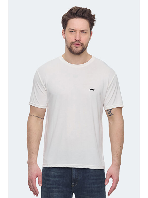 SLAZENGER KRATER Erkek Ekru Tişört