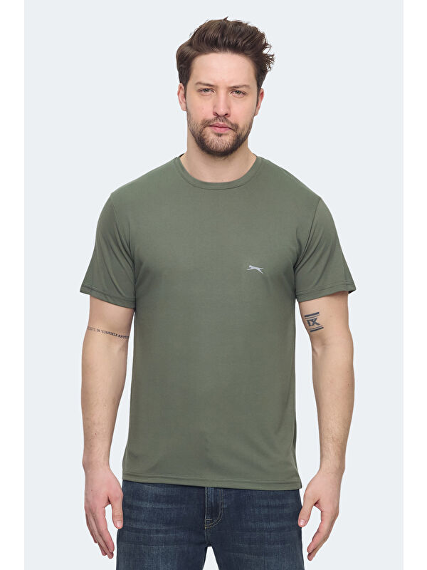 SLAZENGER KRATER Erkek Haki Tişört