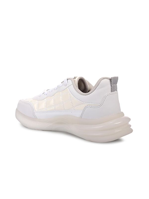 ZARKO Sneaker Erkek Ayakkabı Beyaz Rugan - Görsel 4