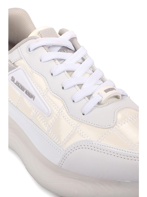 ZARKO Sneaker Erkek Ayakkabı Beyaz Rugan - Görsel 5