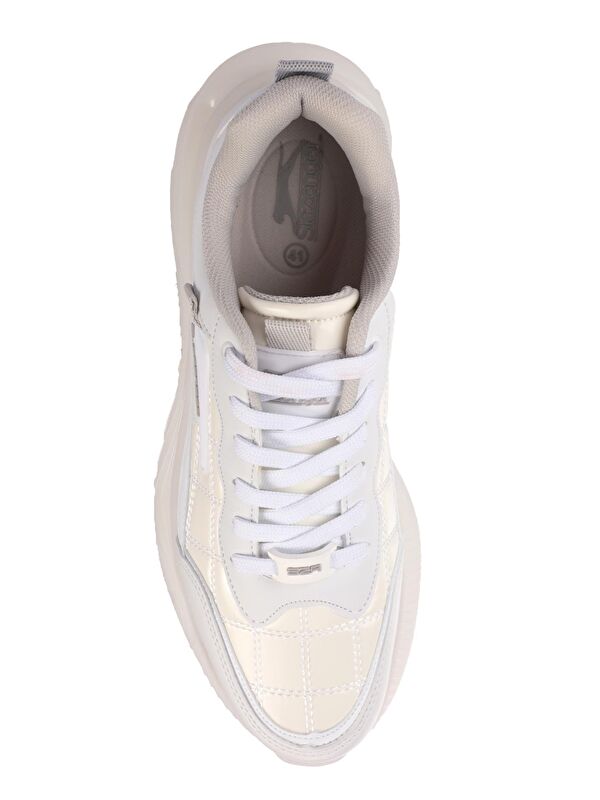 ZARKO Sneaker Erkek Ayakkabı Beyaz Rugan - Görsel 6