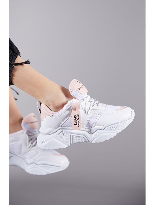 Kadın Beyaz Pembe Spor Ayakkabı Tbkpl - Görsel 6