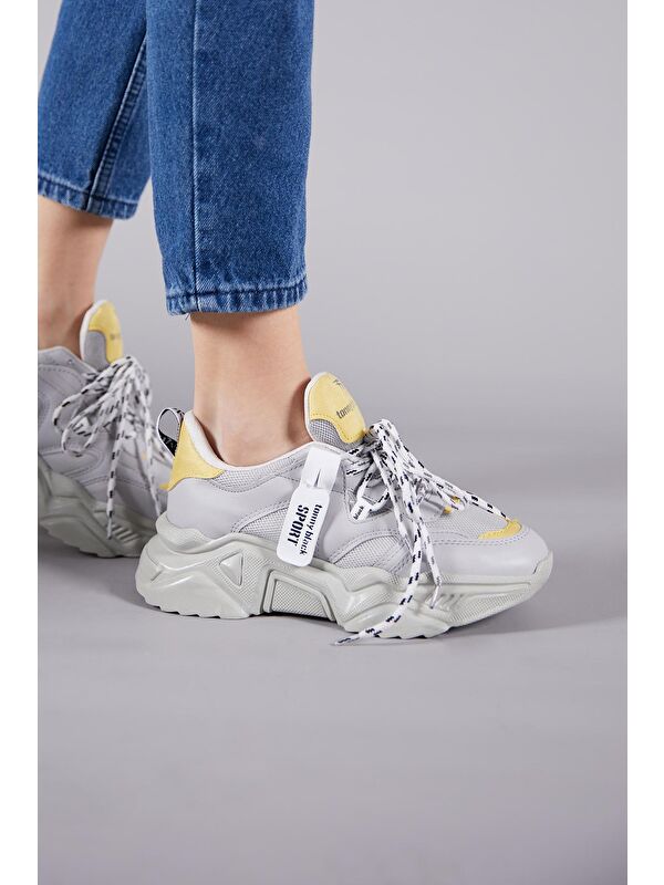 Kadın Gri Spor Ayakkabı Tbkpl - Görsel 4