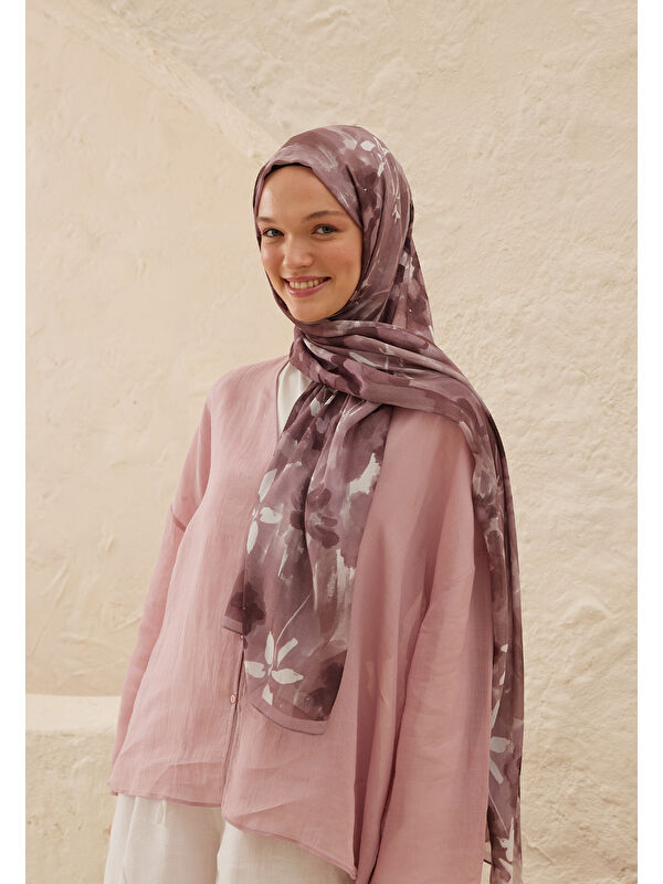 Fresh Scarfs Lizzy Desen Rami Şal Gülkurusu