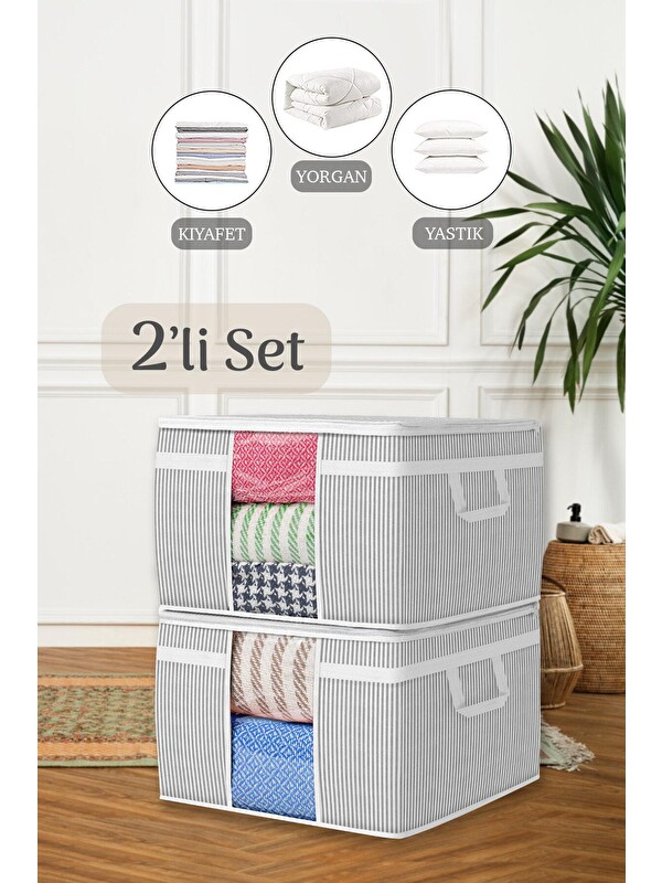 Meleni Home 2'li Maxi Pencereli Baza Altı Hurç 45x40x30 cm