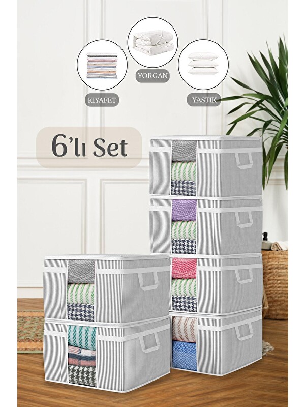 Meleni Home 6'lı Maxi Pencereli Baza Altı Hurç 45x40x30 cm